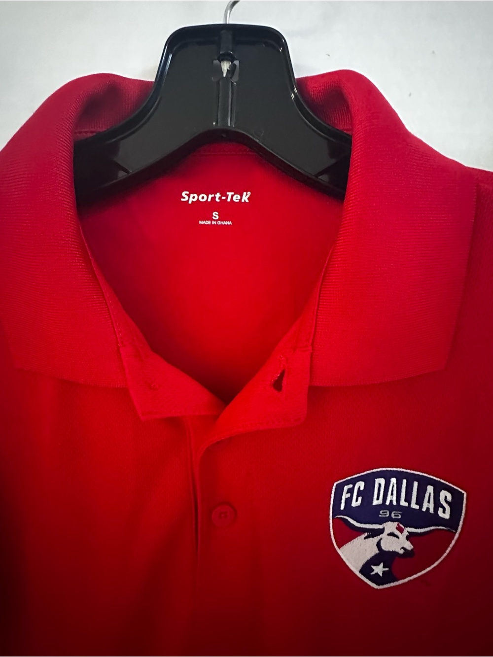 FC Dallas Red Short Sleeve Polo Shirt with Embroidered Crest